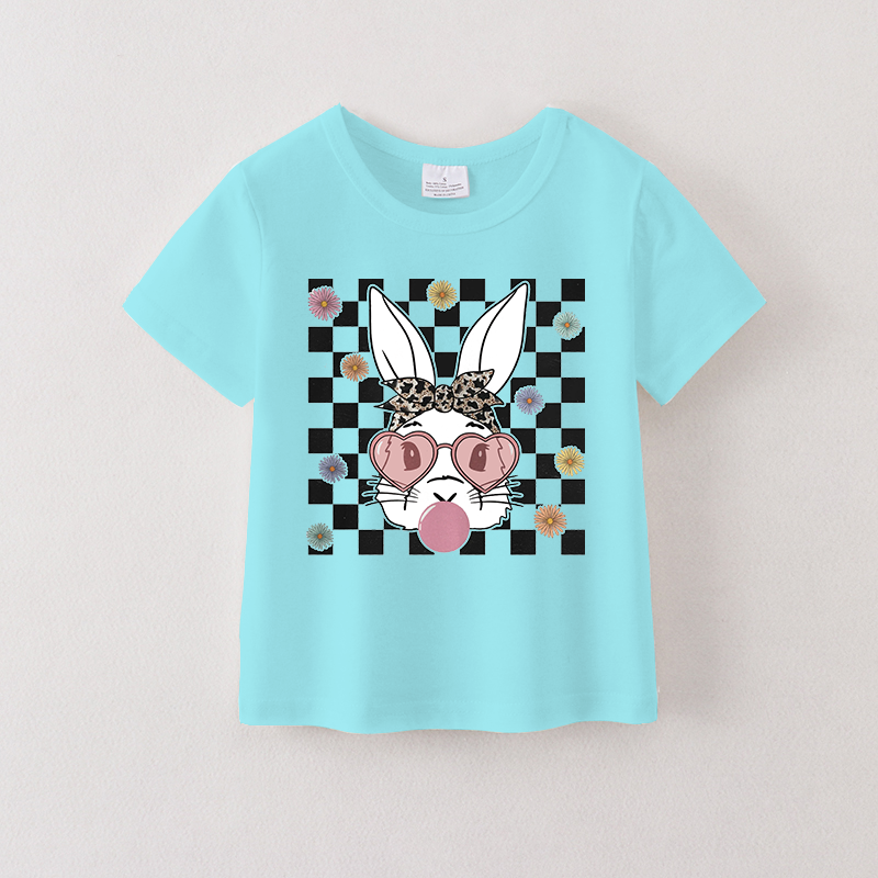 （Pre Order）Girls Easter Cartoon Print T-shirt