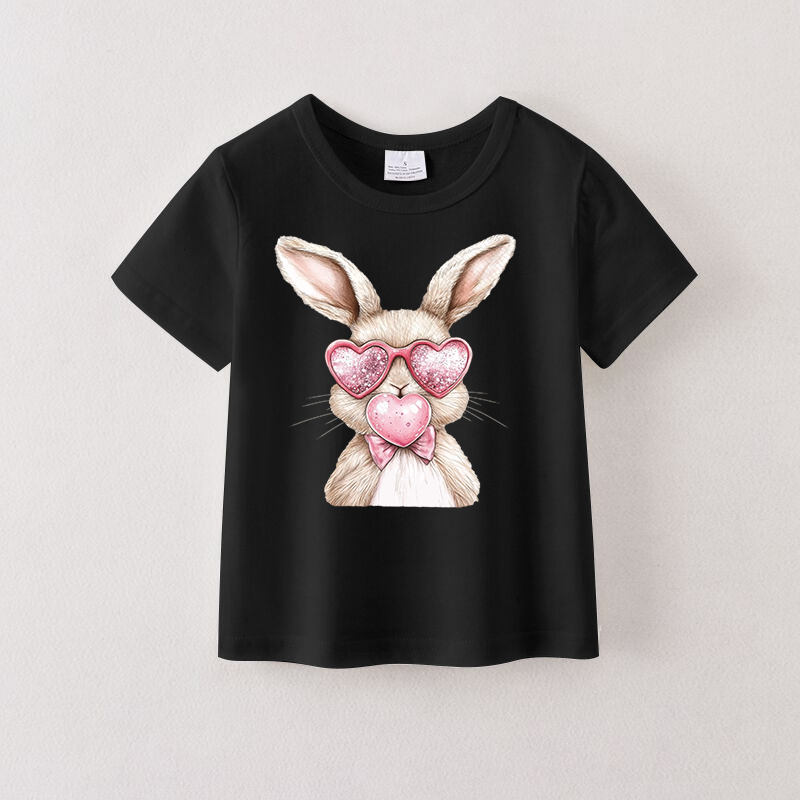 （Pre Order）Girls Easter Cartoon Print T-shirt