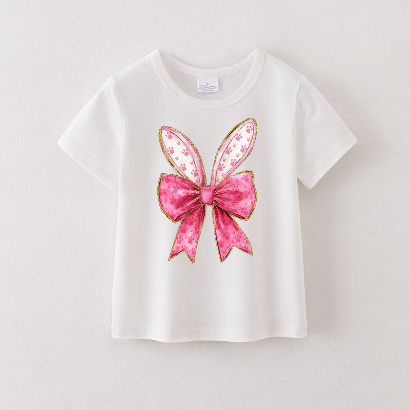 （Pre Order）Girls Easter Cartoon Print T-shirt