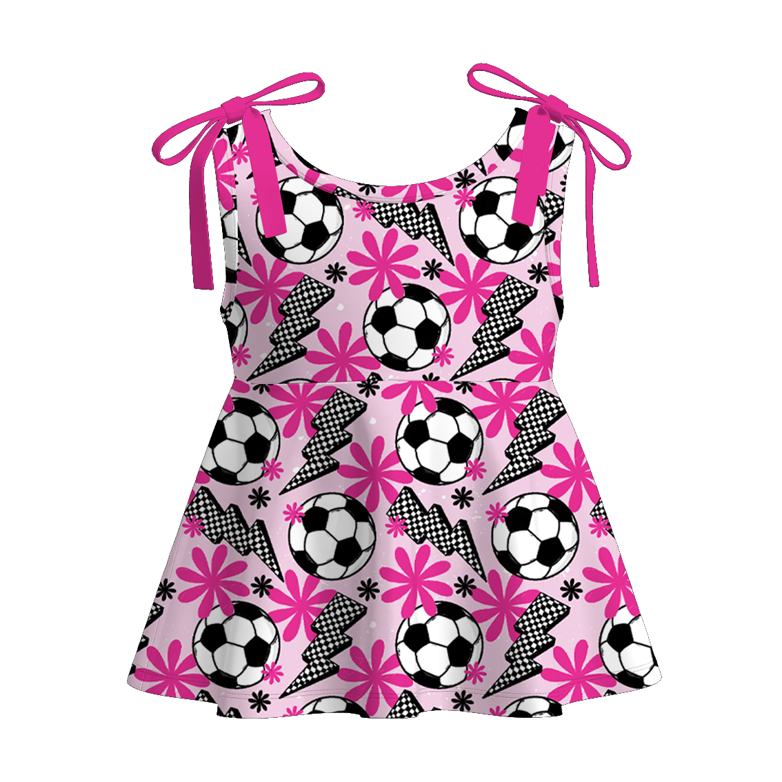 （Pre Order）Girls Spring and Summer Soccer Print Top