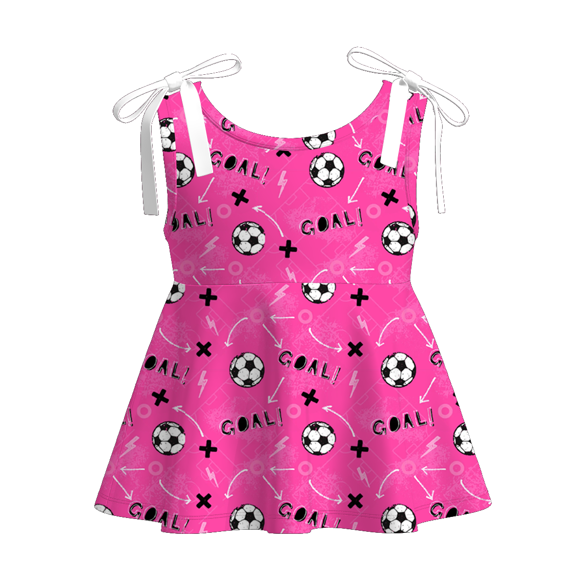 （Pre Order）Girls Spring and Summer Soccer Print Top