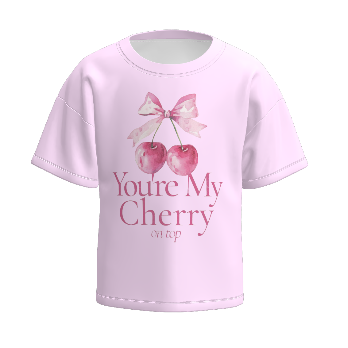 （Pre Order）Girls Spring and Summer Cherry Print Top