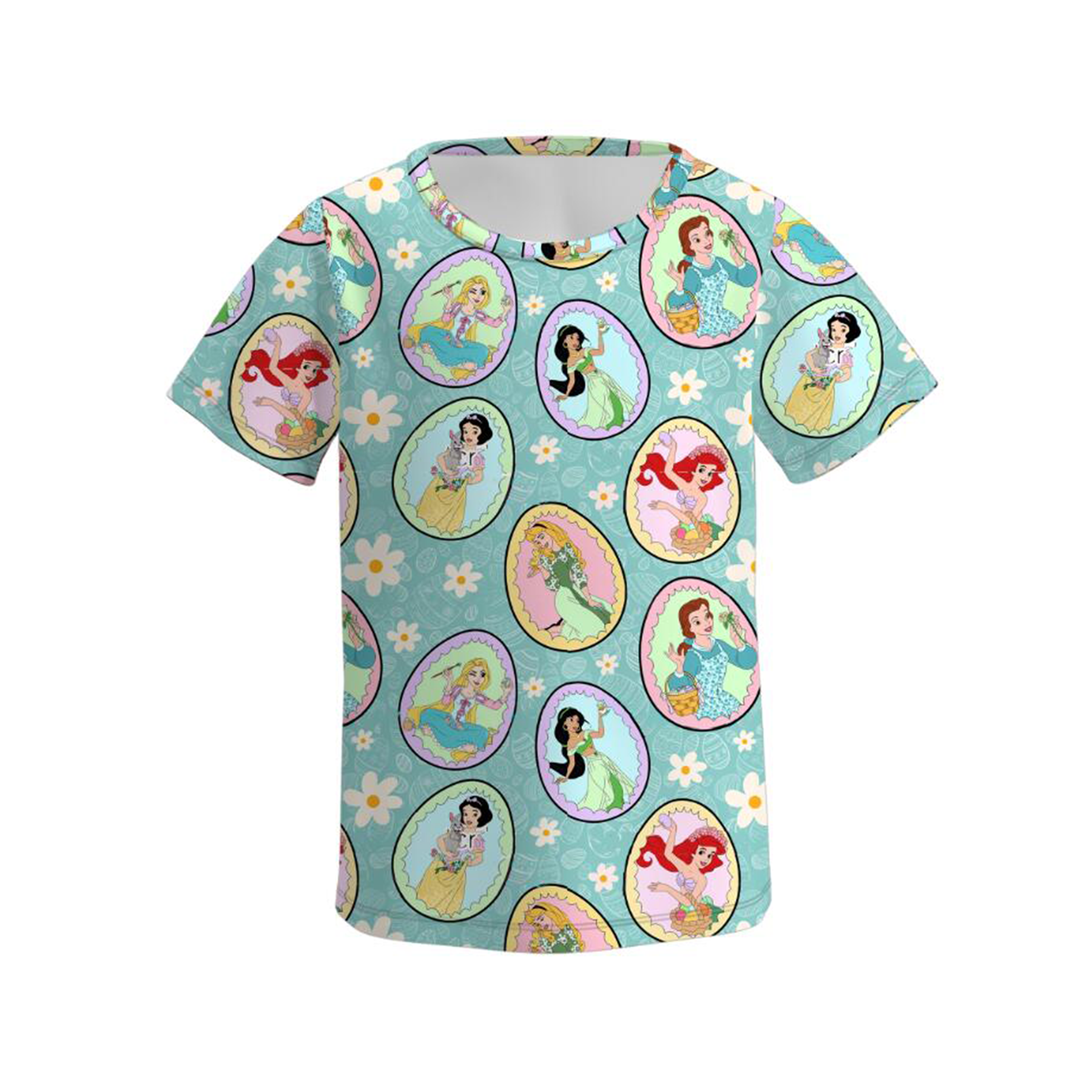 （Pre Order）Girls Spring and Summer Cartoon＆Princess Print Top