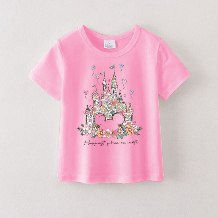 （Pre Order）Girls Spring and Summer Cartoon Print Top