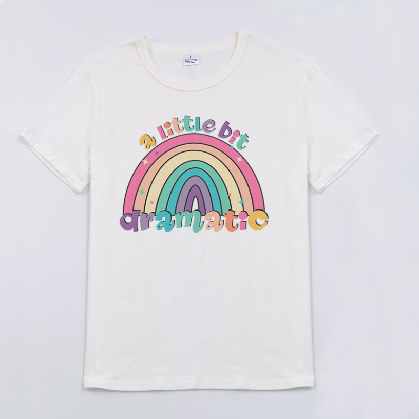 （Pre Order）Summer Rainbow Print Mommy and Me Short Sleeve T-Shirt