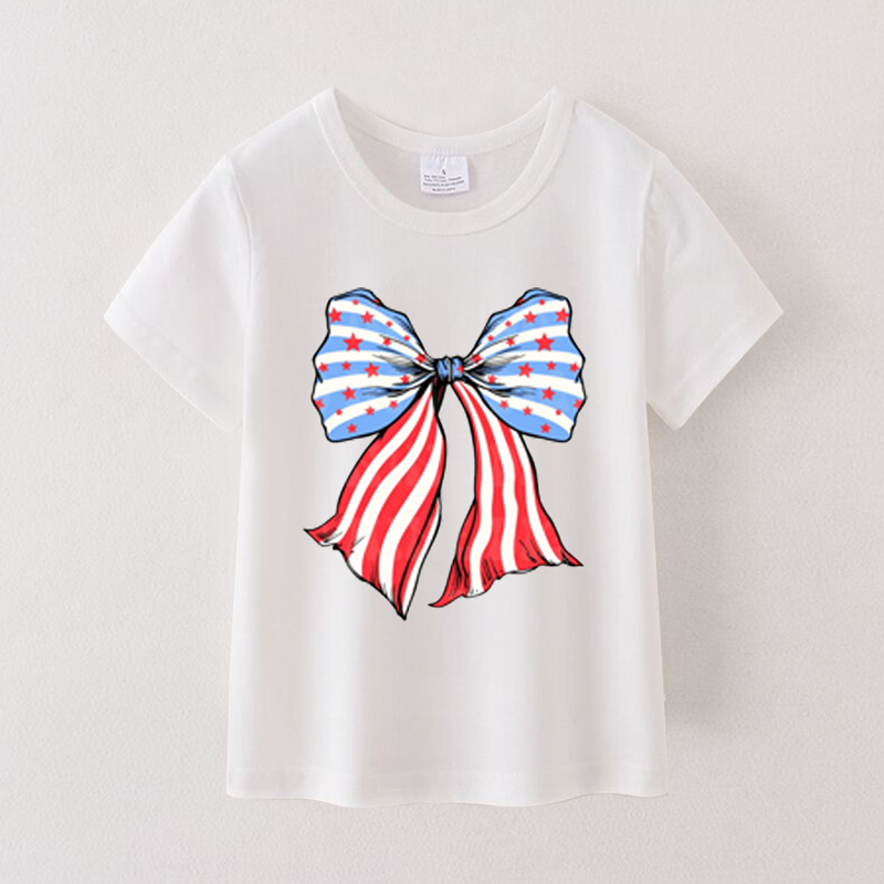 （Pre Order）Patriotic Mommy and Me Short Sleeves Cotton T-Shirts