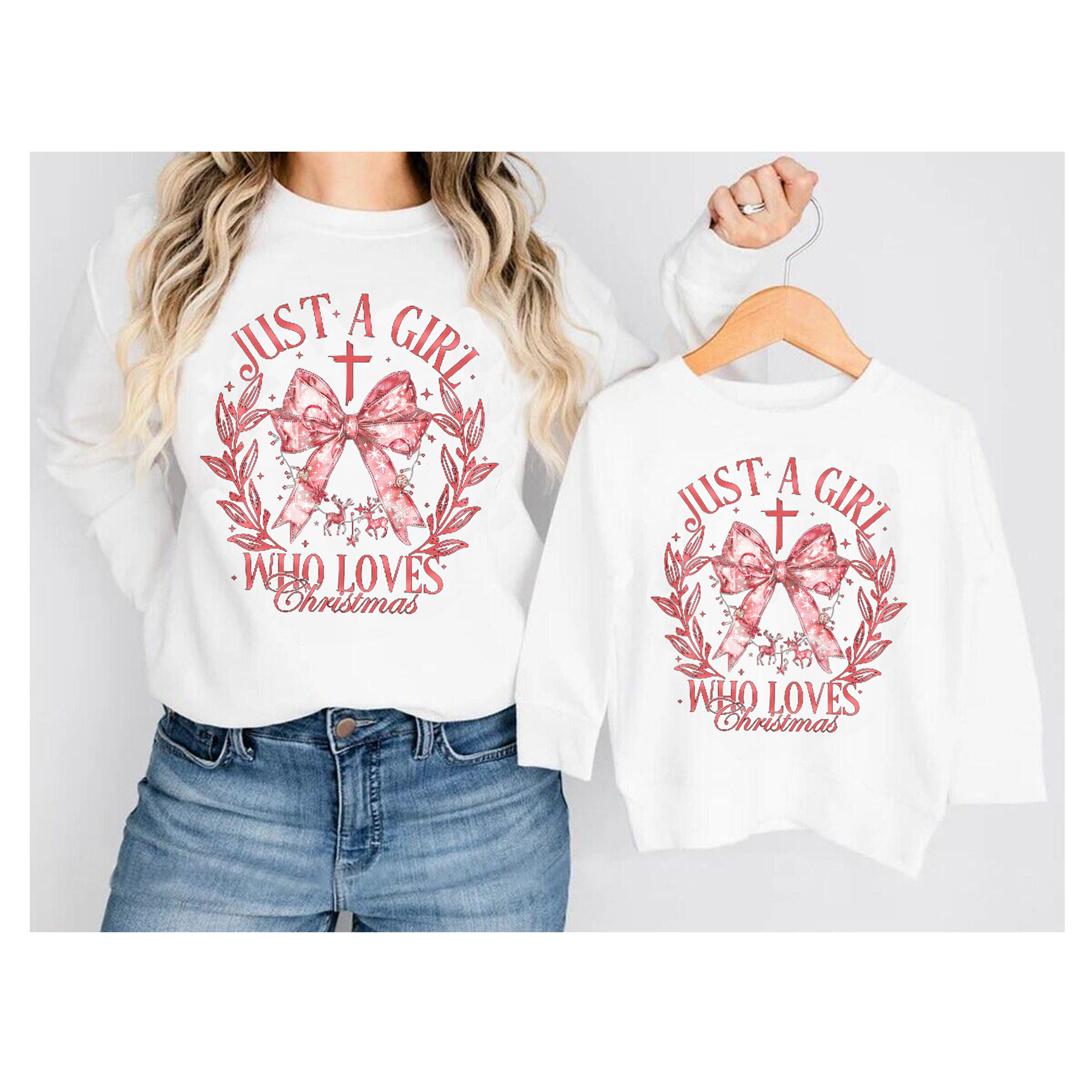 （Pre Order）Mommy and Me Christmas Print Sweatshirt