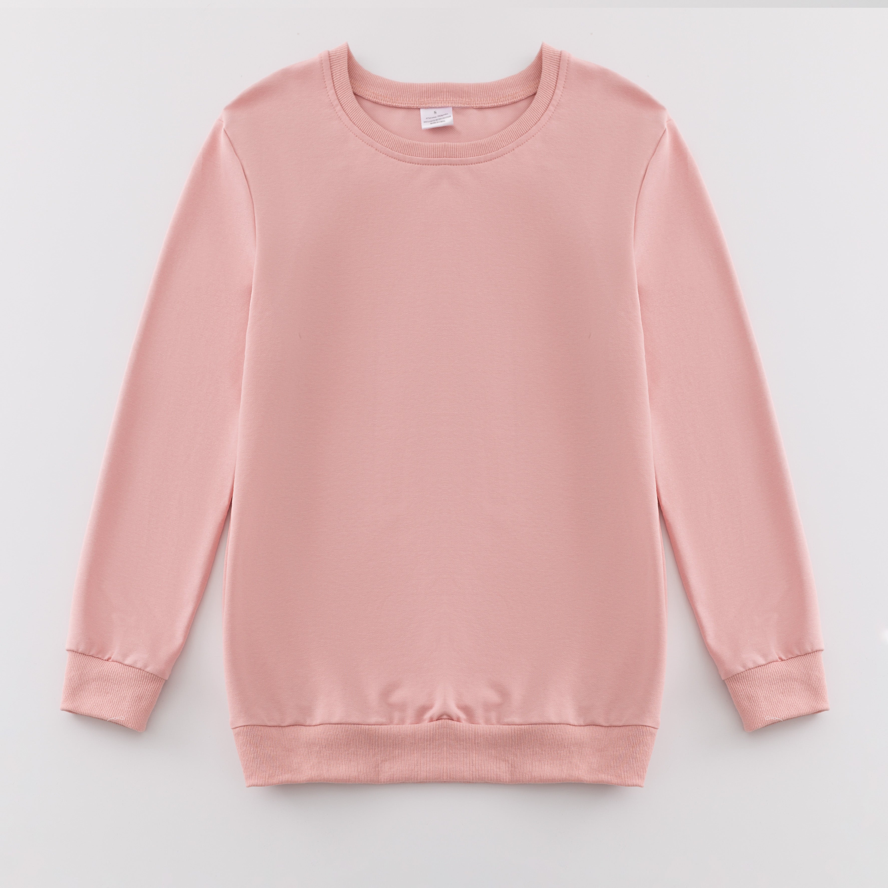 （In Stock E39）Adults Cotton Solid Color Sweatshirt