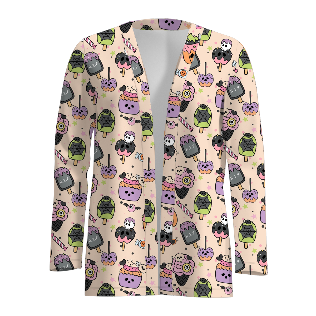 （Pre Order）Adults Halloween Print Cardigan