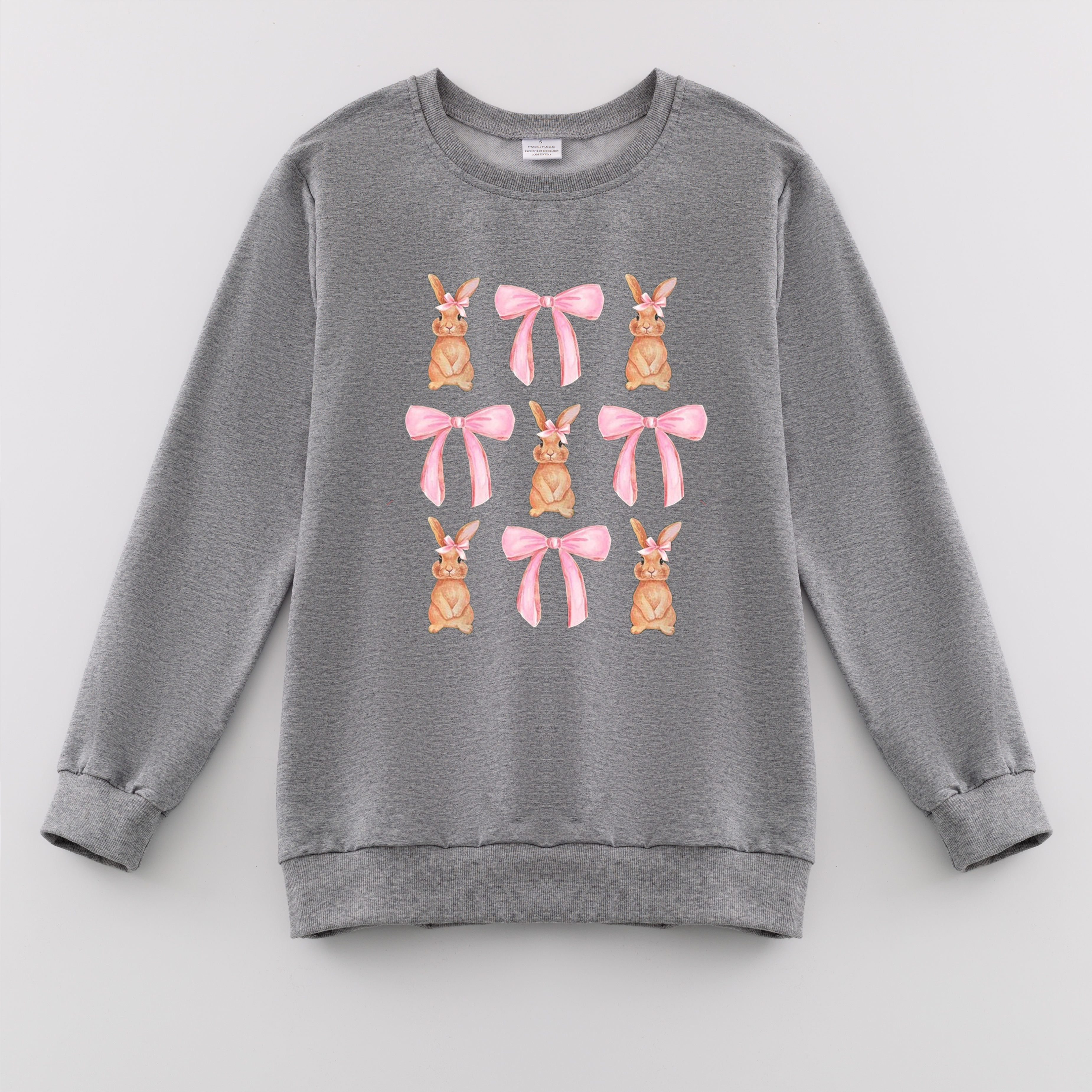 （Pre Order）Mommy and Me Easter Bunny Print Sweatshirt