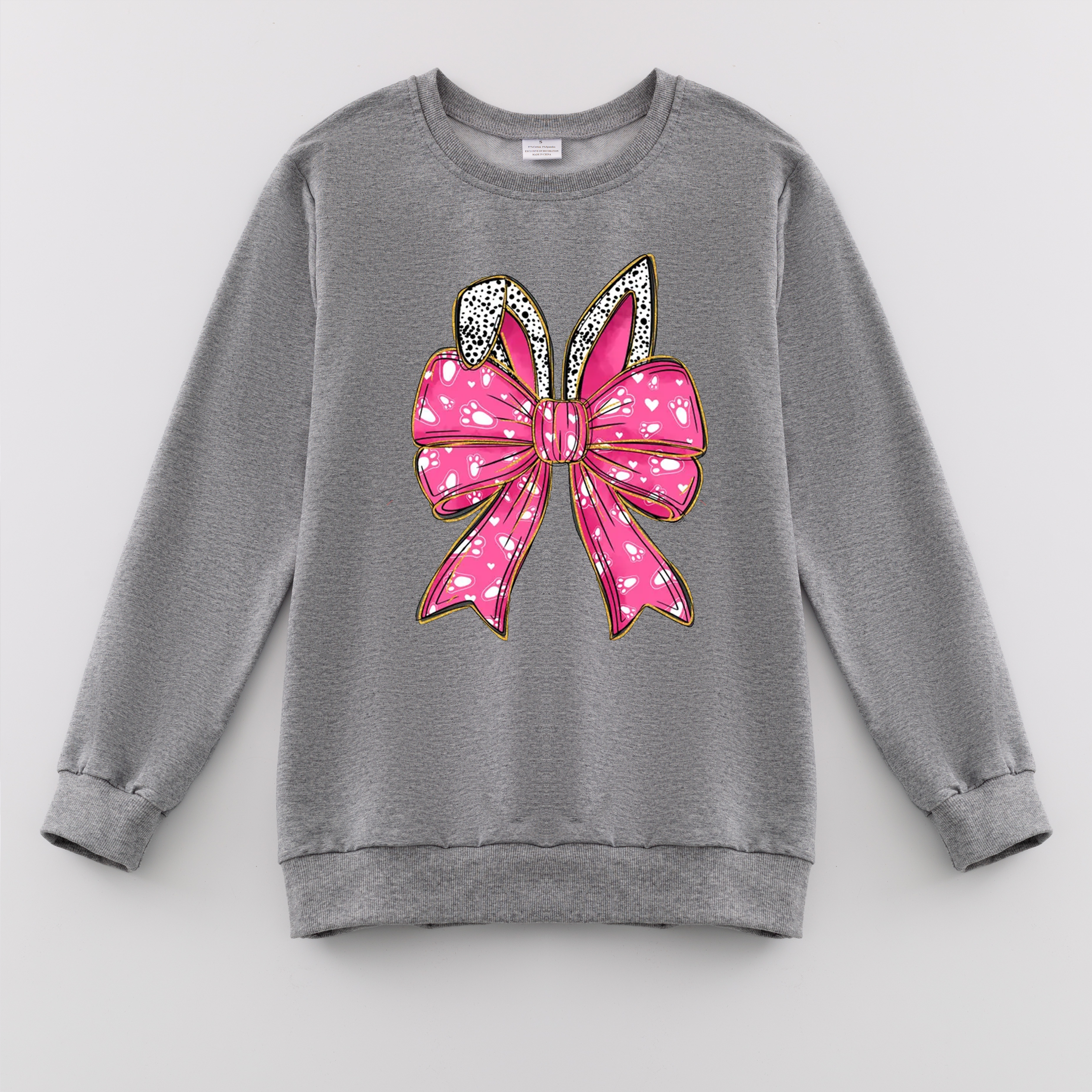 （Pre Order）Mommy and Me Easter Bunny Print Sweatshirt