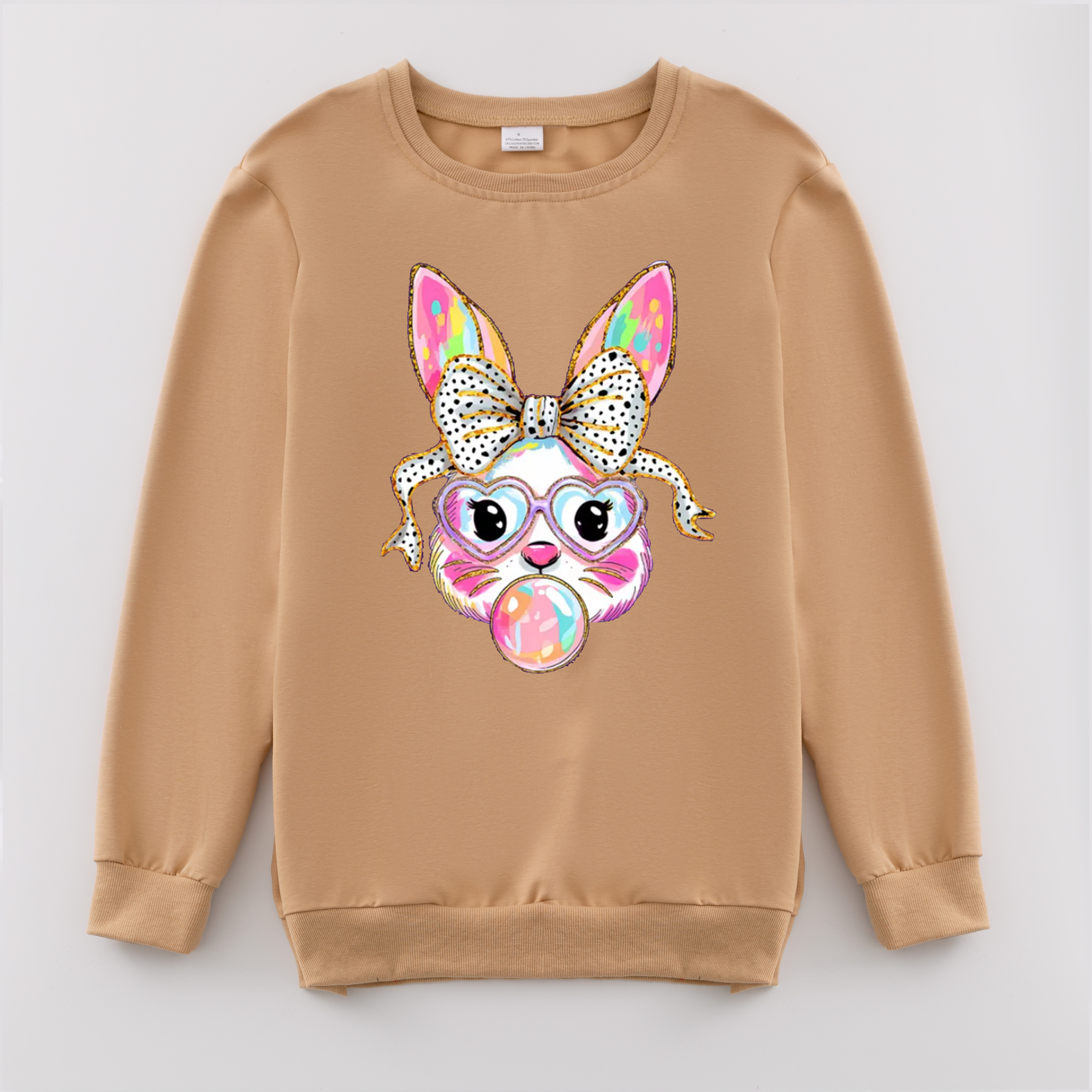 （Pre Order）Mommy and Me Easter Bunny Print Sweatshirt