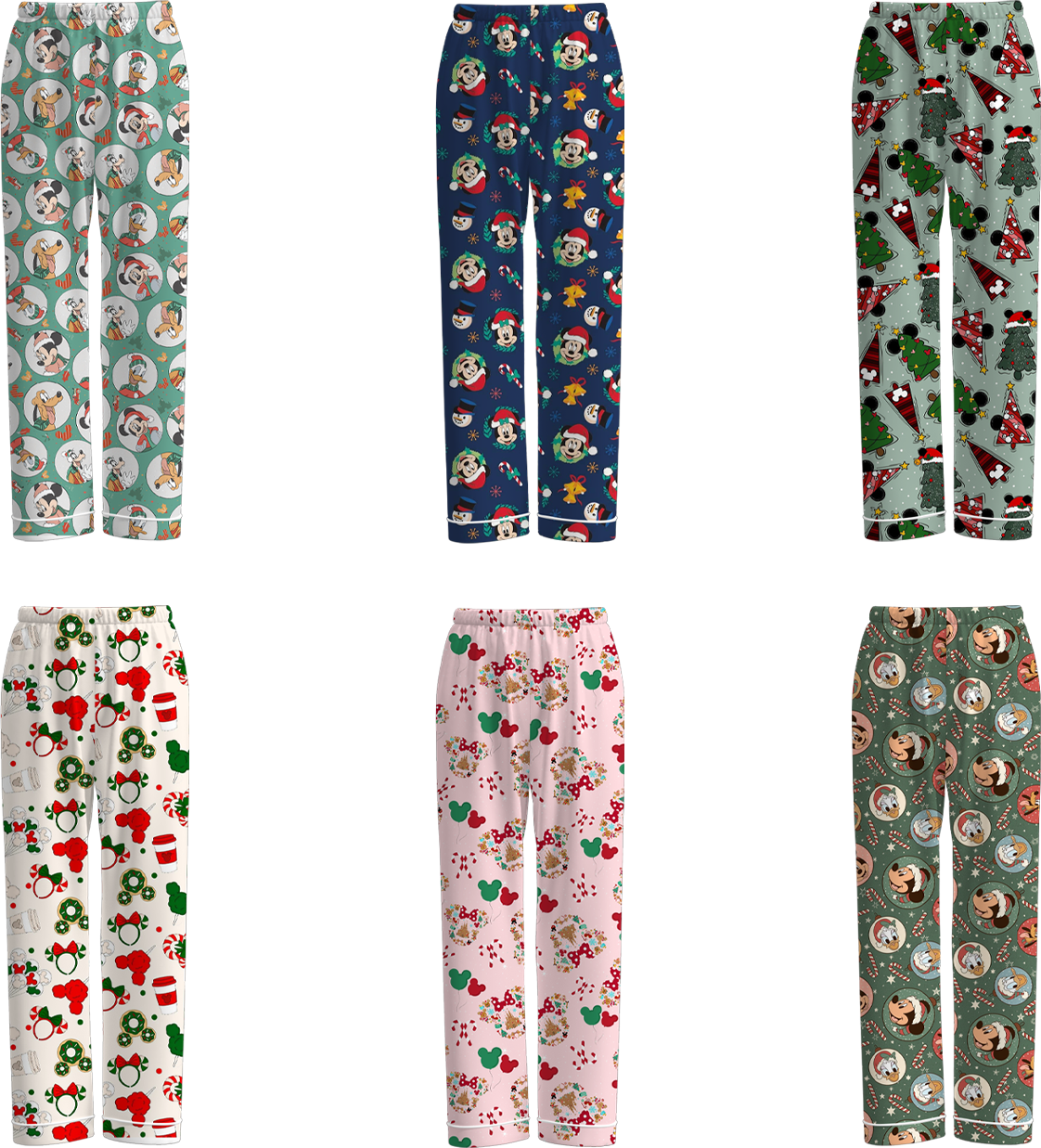 （Pre Order）Adults Christmas Cartoon Print Pajama Pants