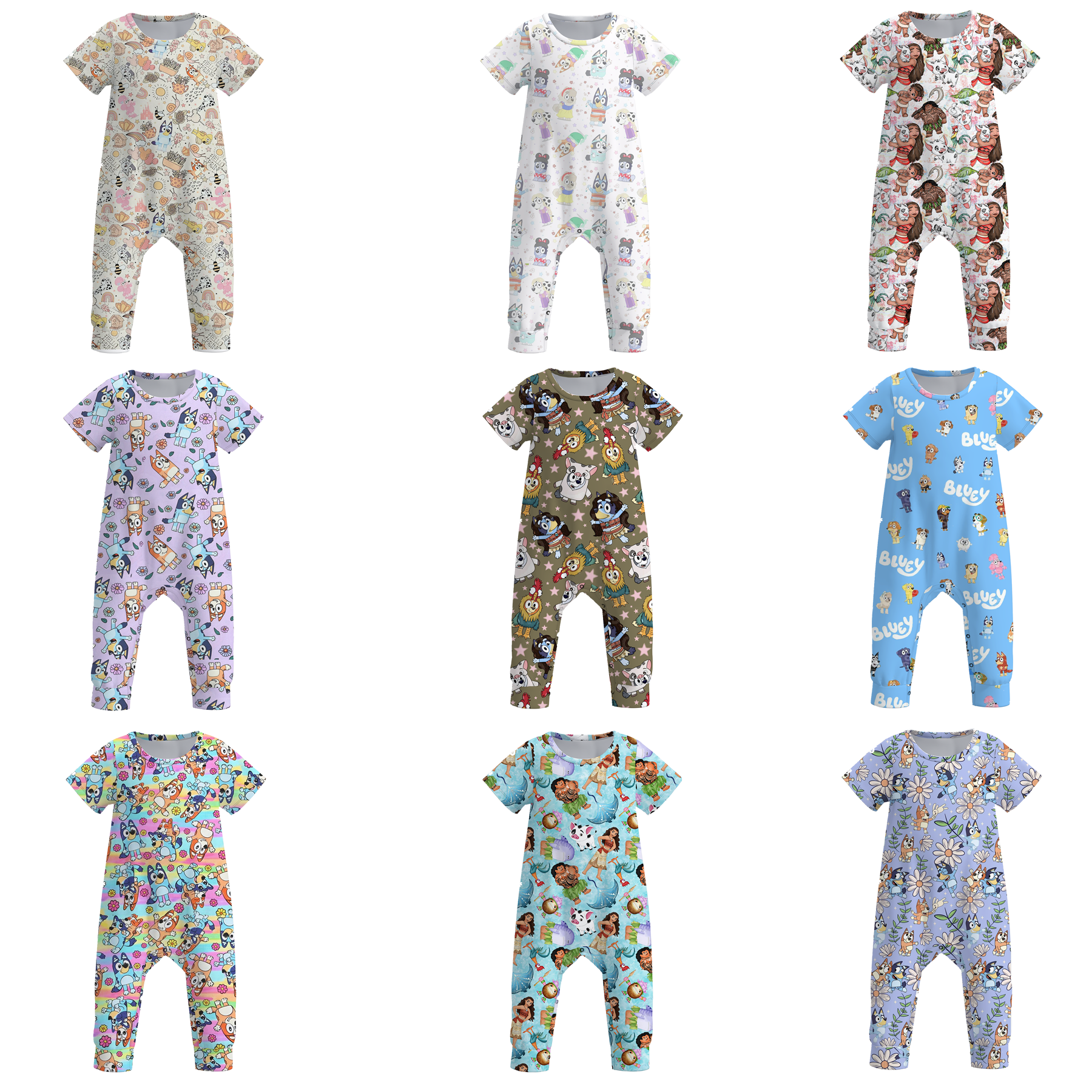 （Pre Order）Baby Girls Cute Cartoon Print Romper