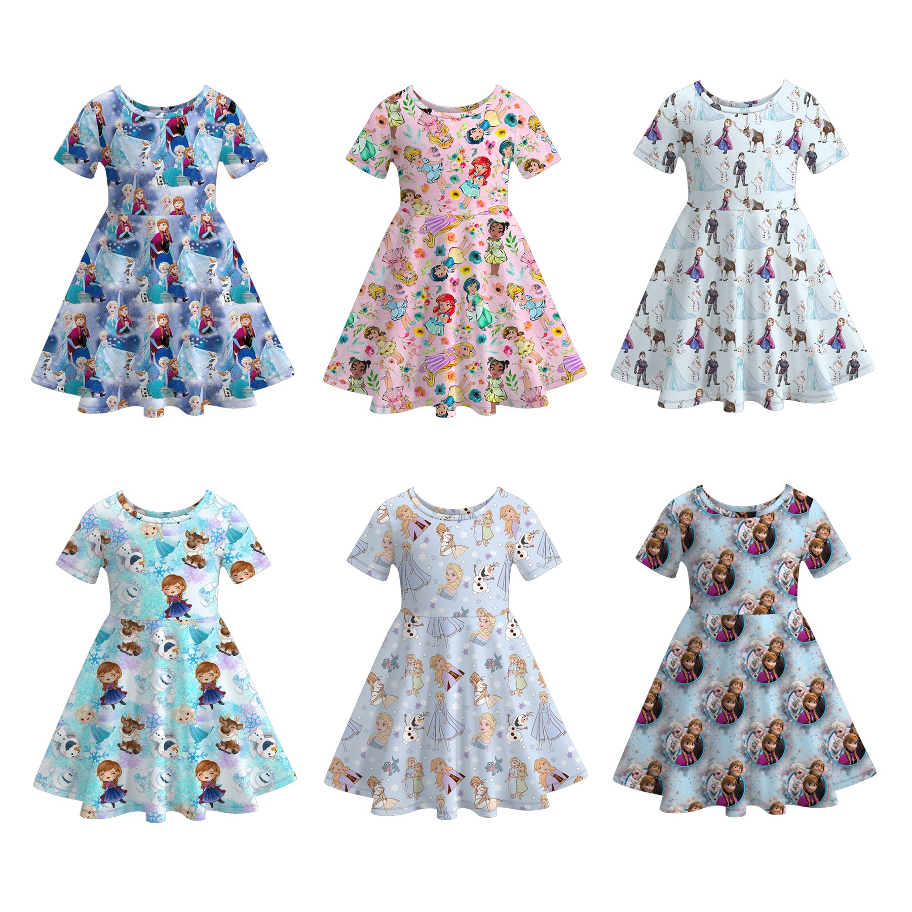 （Pre Order）Girls Spring and Summer Princess Print Dress