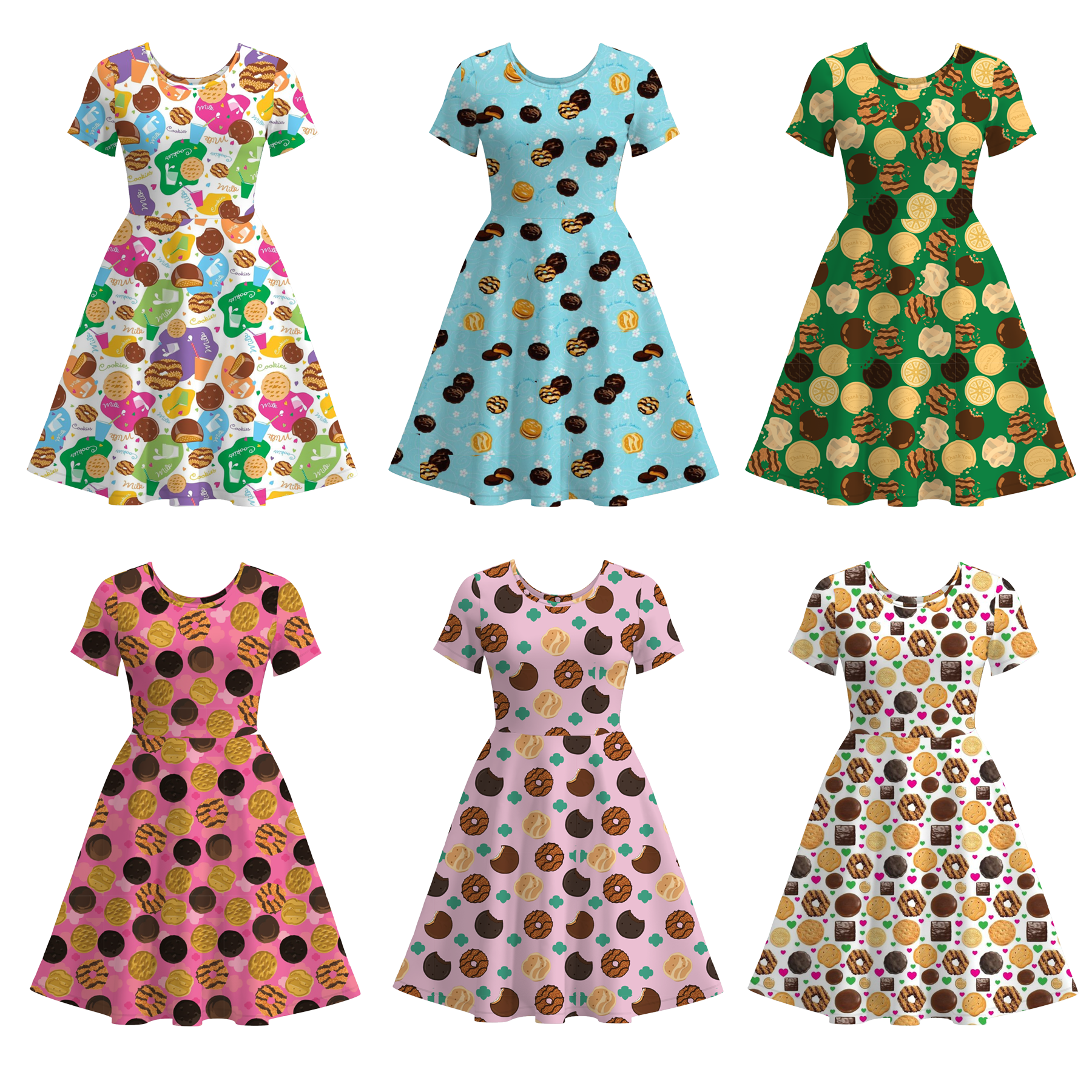 （Pre Order）Adults Dessert Print Dress