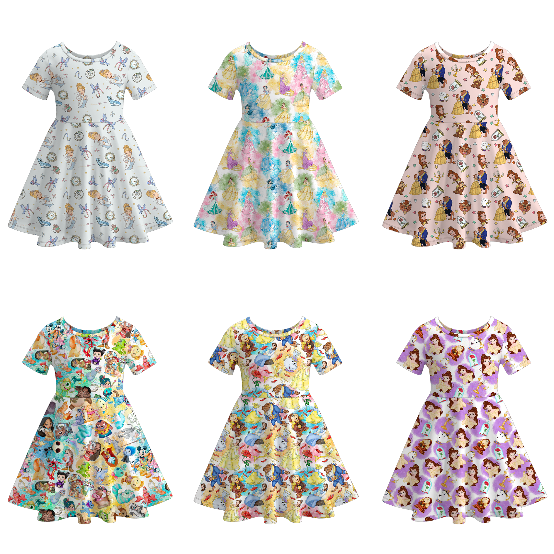 （Pre Order）Girls Spring and Summer Princess Print Dress