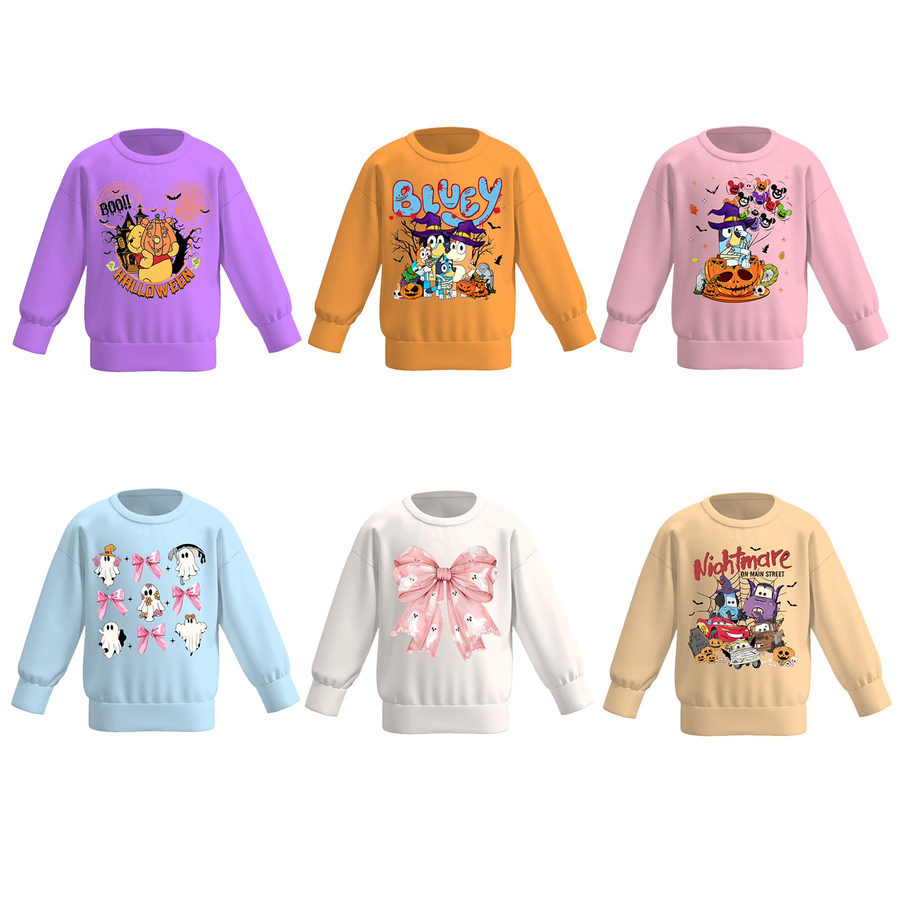 （Pre Order）Girls Halloween Print Sweatshirt