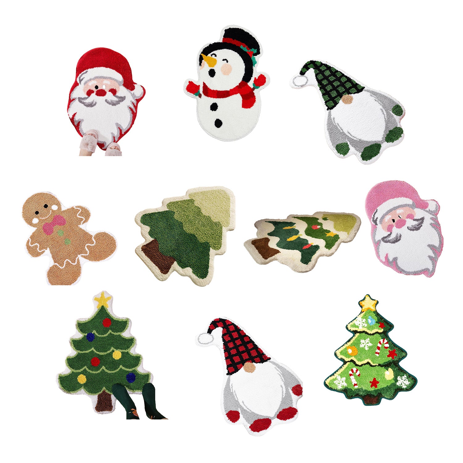 （Pre Order）Christmas Imitation Cashmere Floor Mat